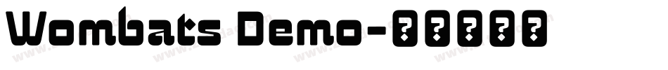 Wombats Demo字体转换